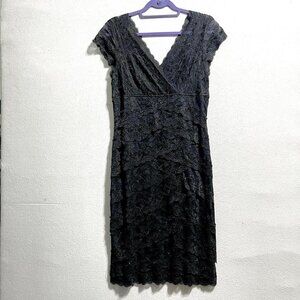 Marina black beaded lace Dress size 12